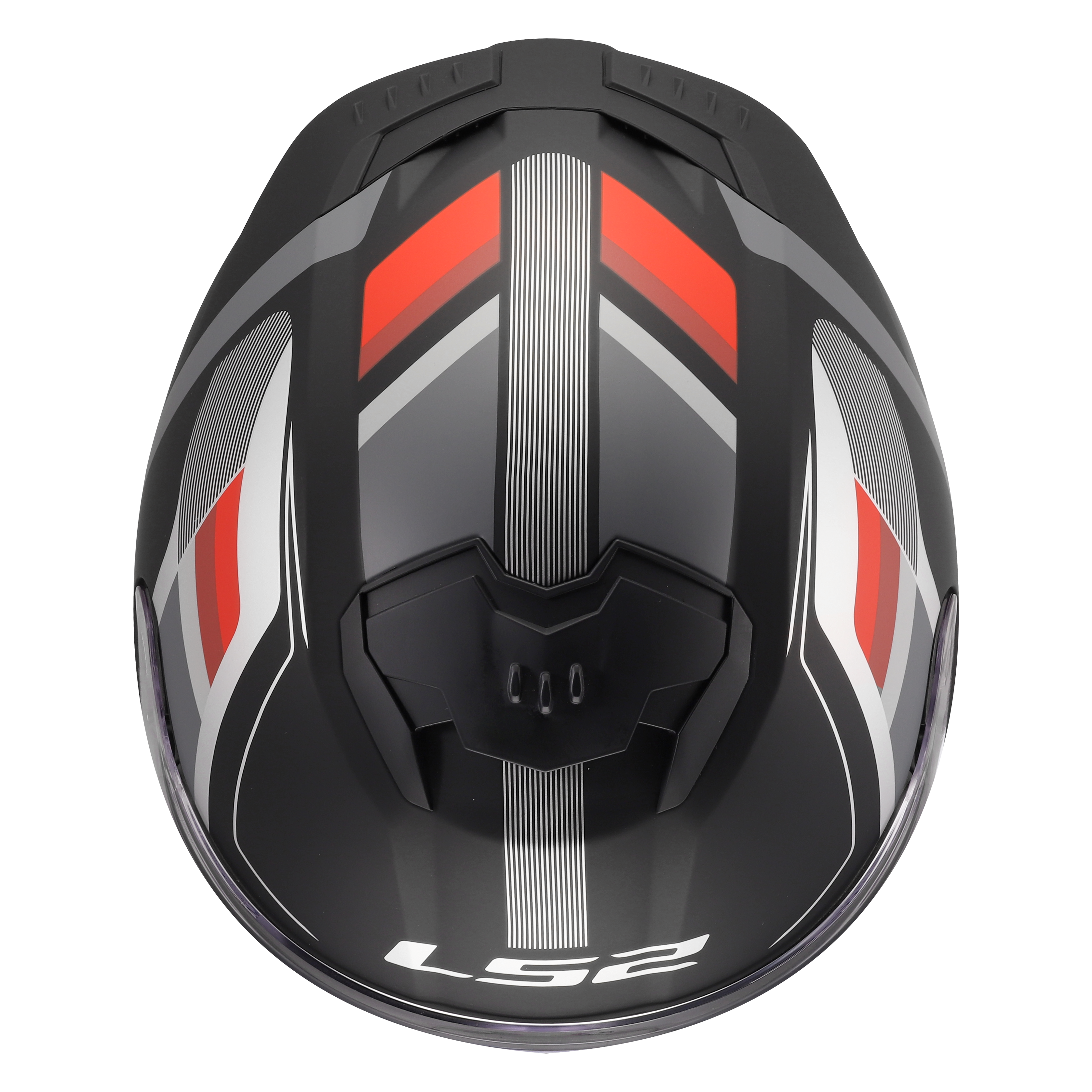 LS2 FF808 STREAM II  VINTAGE MATT BLACK GREY RED (10)